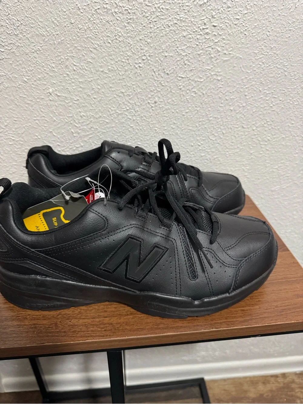 New Balance 608v5 Men's Black Leather Sneakers